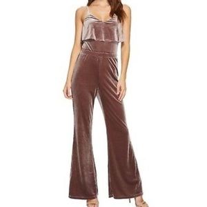 Jack by BB Dakota purple/silver velvet jumpsuit